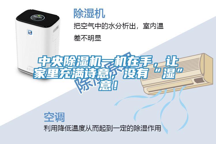 中央除濕機一機在手，讓家里充滿詩意，沒有“濕”意！