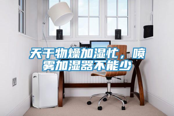 天干物燥加濕忙，噴霧加濕器不能少