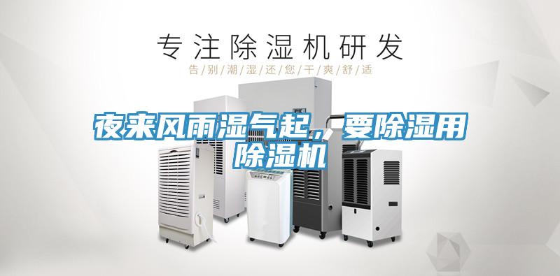 夜來風雨濕氣起，要除濕用除濕機