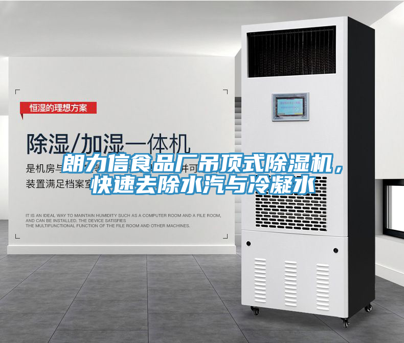 朗力信食品廠吊頂式除濕機，快速去除水汽與冷凝水