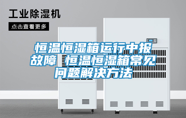 恒溫恒濕箱運(yùn)行中報(bào)故障 恒溫恒濕箱常見問(wèn)題解決方法