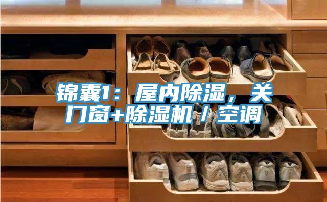 錦囊1：屋內除濕，關門窗+除濕機／空調