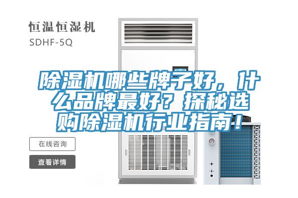 除濕機(jī)哪些牌子好，什么品牌最好？探秘選購(gòu)除濕機(jī)行業(yè)指南！